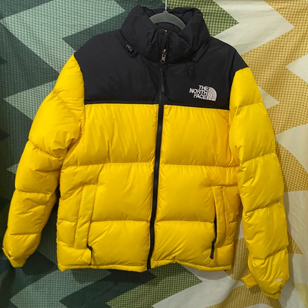 Black & Yellow The North Face Winter Puffer Jacket